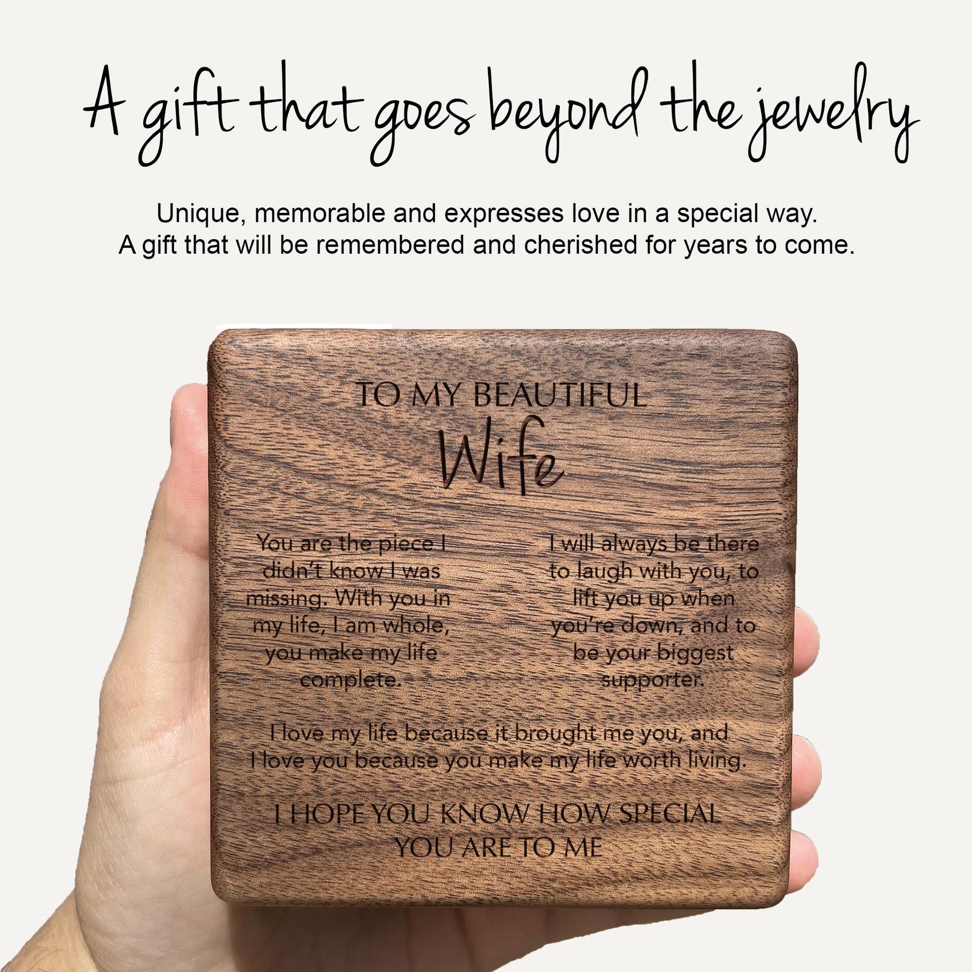 Gift from Husband to Wife – “You Are The Piece” Necklace & Box