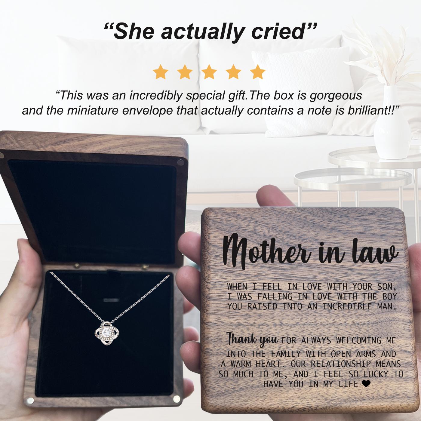 Wedding Day Gift from Daughter-in-Law to Mother-in-Law – “With Your Son” Necklace & Box