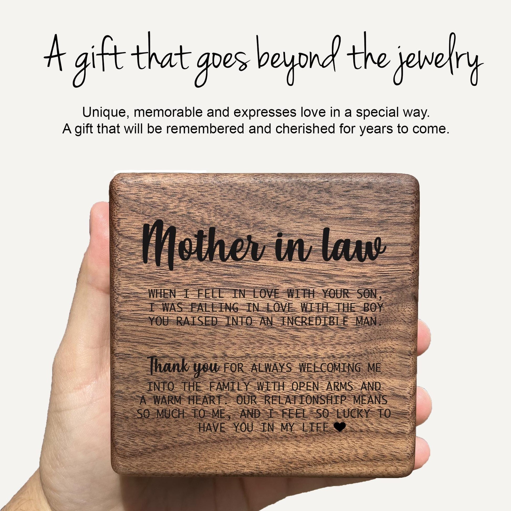 Wedding Day Gift from Daughter-in-Law to Mother-in-Law – “With Your Son” Necklace & Box